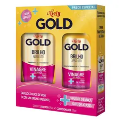 Kit Niely Gold Brilho Absoluto Shampoo 275ml + Condicionador 175ml