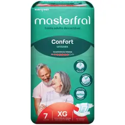 Fralda Geriátrica Masterfral Confort Tamanho XG 7 Unidades