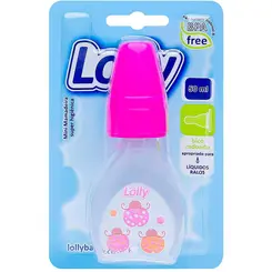Mamadeira Lolly Rosa Mini Zoo Bico Redondo Para Líquidos Ralos 50ml