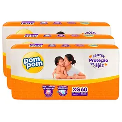 Fralda Infantil Pom Pom Protek Xg 24 Unidades