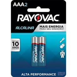 Pilha Rayovac Alcalina Aaa 2 Unidades