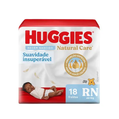 Fralda Infantil Huggies Recém Nascido 18 Unidades