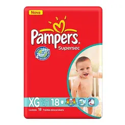 Fralda Infantil Pampers Supersec XG 18 Unidades
