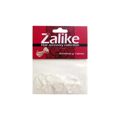 Elástico Para Cabelo Zalike Silicone Tamanho G Transparente 20 Unidades