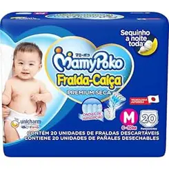 Fralda Infantil Mamypoko Calça M 20 Unidades
