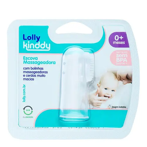 Escova Dental Infantil Lolly Massageadora Azul 1 Unidade