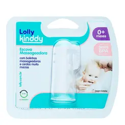 Escova Dental Infantil Lolly Massageadora Azul 1 Unidade