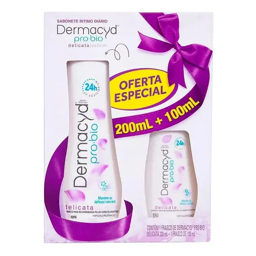 Kit Sabonete Íntimo Dermacyd Delicata 200ml + 100ml