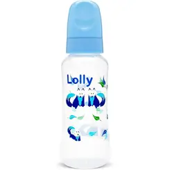 Mamadeira Lolly Zoo Azul Com Bico De Silicone 240ml