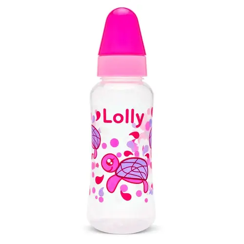 Mamadeira Lolly Oceano Silicone Ortodôntico Rosa 250ml