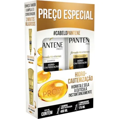 Kit Pantene Hidro-cauterização Shampoo 400ml + Condicionador 175ml