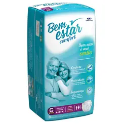 Fralda Geriátrica Regular Bem Estar G 8 Unidades