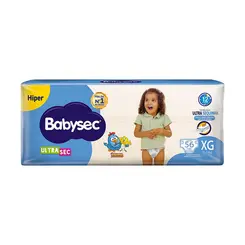 Fralda Infantil Babysec Ultra Hiper Tamanho XG 56 Unidades