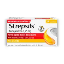 Strepsils Pastilha Para Garganta Sabor Mel Limao C 24 Past