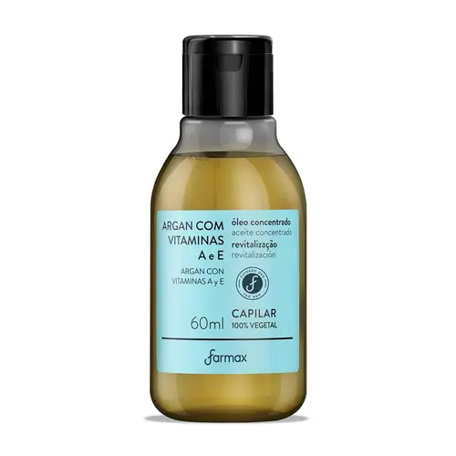 OLEO CAPILAR CONCENTRADO ARGAN + VIT. AE FARMAX 60ML