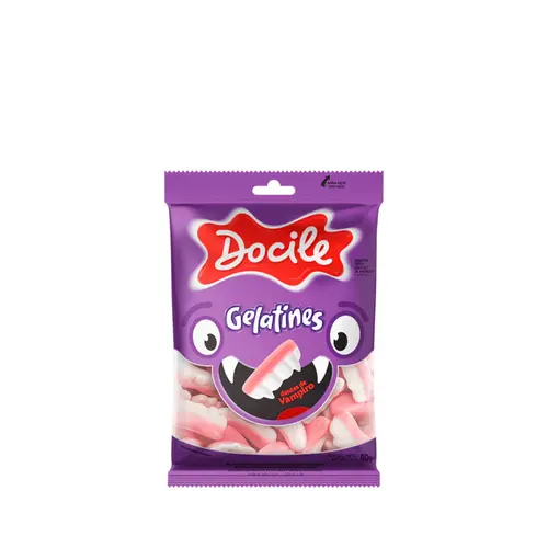 Bala Gelatines Dentes de Vampiro Docile  80g