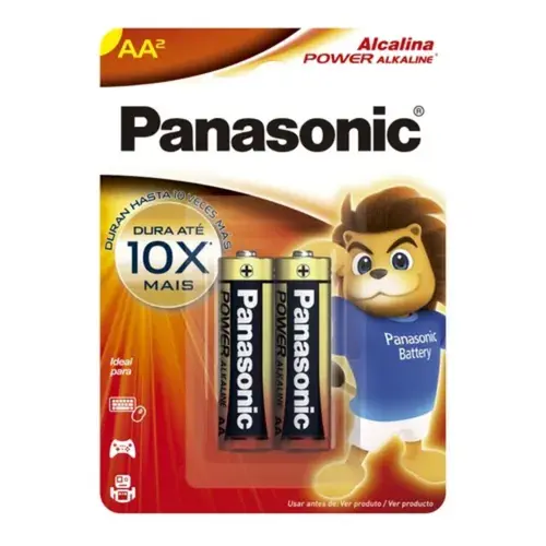 Pilha Panasonic Alcalina AA 2 unidades