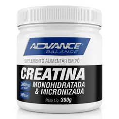 Creatina Advance Monohidratada e Micronizada 99% Pureza 300g