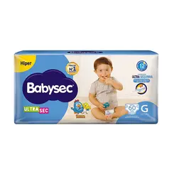 Fralda Infantil Babysec Ultra Hiper Tamanho G 60 Unidades