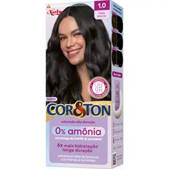Tintura Niely Cor&ton Coloração Creme 1.0 Preto Intenso
