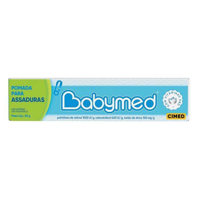 Kit 12 Unidades Pomada Para Prevenção De Assaduras Babymed Azul 45g