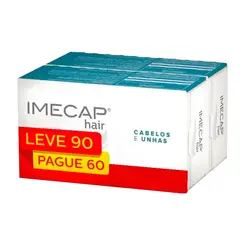 Imecap Hair Leve 90 e Pague 60 Cápsulas