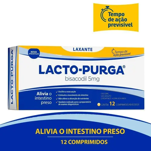 Lacto Purga 5mg com 12 Comprimidos Revestidos