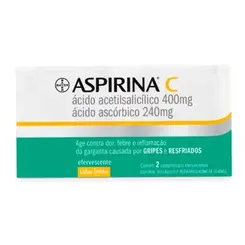 Aspirina C Comprimidos Efervescentes com 10 Unidades Sabor Limão