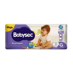 FRALDA BABYSEC PREMIUM MEGA GALINHA PINTADINHA TAM G 30 UN