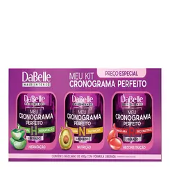 Kit Máscara Dabelle Meu Cronograma Perfeito Hidratação, Nutrição e Reconstrução