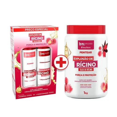 KIT SHAMPOO E CONDICIONADOR RICINO 200 ML