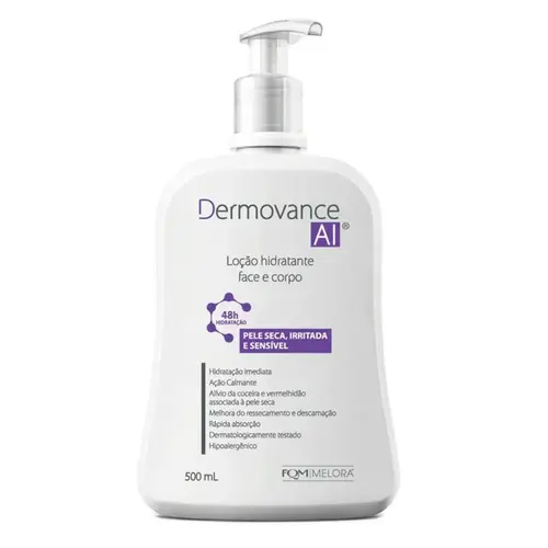Dermovance AI Loção Hidratante Face e Corpo para Peles Secas, Irritada e Sensível 500ml