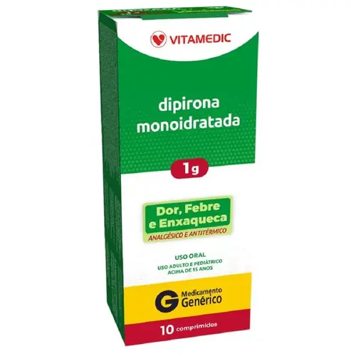 Dipirona Sodica 1g 10 Comprimidos