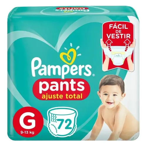 Fralda Pampers Pants Ajuste Total G 72 Unidades