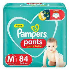 Fralda Pampers Pants Ajuste Total M 84 unidades