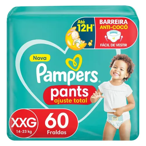 Fralda Pampers Pants Ajuste Total XXG 60 Unidades
