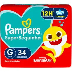 Fralda Pampers Supers Mega G 34Un