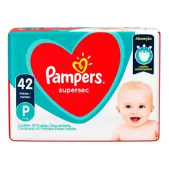 Fralda Pampers Supers Mega P 42Un