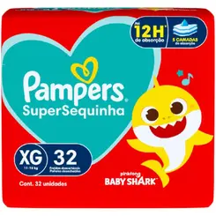 Fralda Pampers Supers Mega Xg 32Un