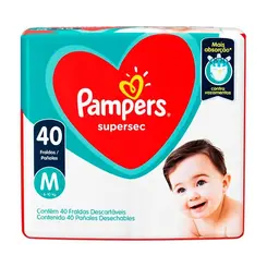 Fralda Pampers Supers Mega M 40Un