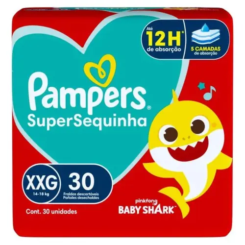 Fralda Pampers Supersequinha  XXG 30 Unidades