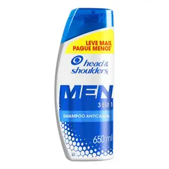 Shampoo Head & Shoulders Men 3 em 1 650ml
