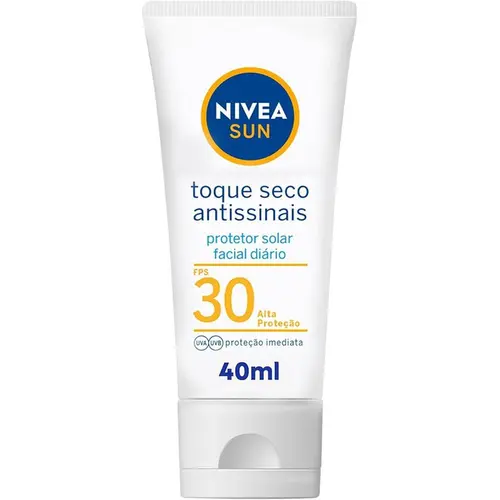 Protetor Solar Facial Nivea  Sun Toque Seco Antissinais FPS 30 40ML
