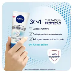Creme P/ Nivea 3Em1 Cuidado E Protecao 75G