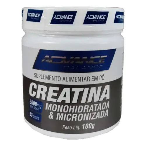 Creatina Advance Monohidratada e Micronizada 99% Pureza 100g