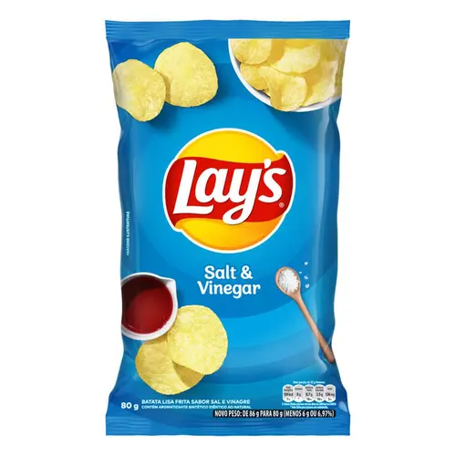 BATATA LAYS SALT E VINEGAR 80G