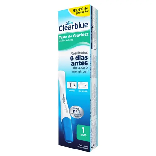 Teste de Gravidez Clearblue Saiba Antes 1 Unidade