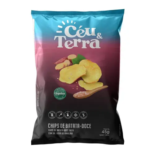 Chips De Vegetais Ceu E Terra Batata Doce Sal Himalaia