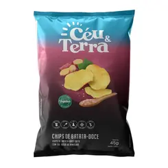 Chips De Vegetais Ceu E Terra Batata Doce Sal Himalaia