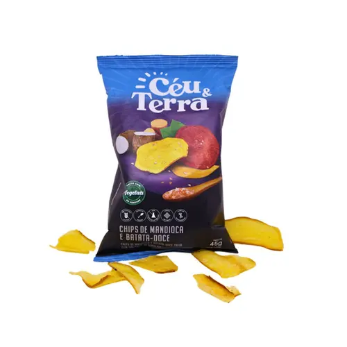 Chips De Vegetais Ceu E Terra Mandioca Batata Doce